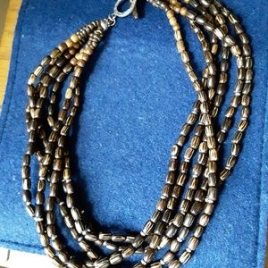 Silpada palm wood bead necklace